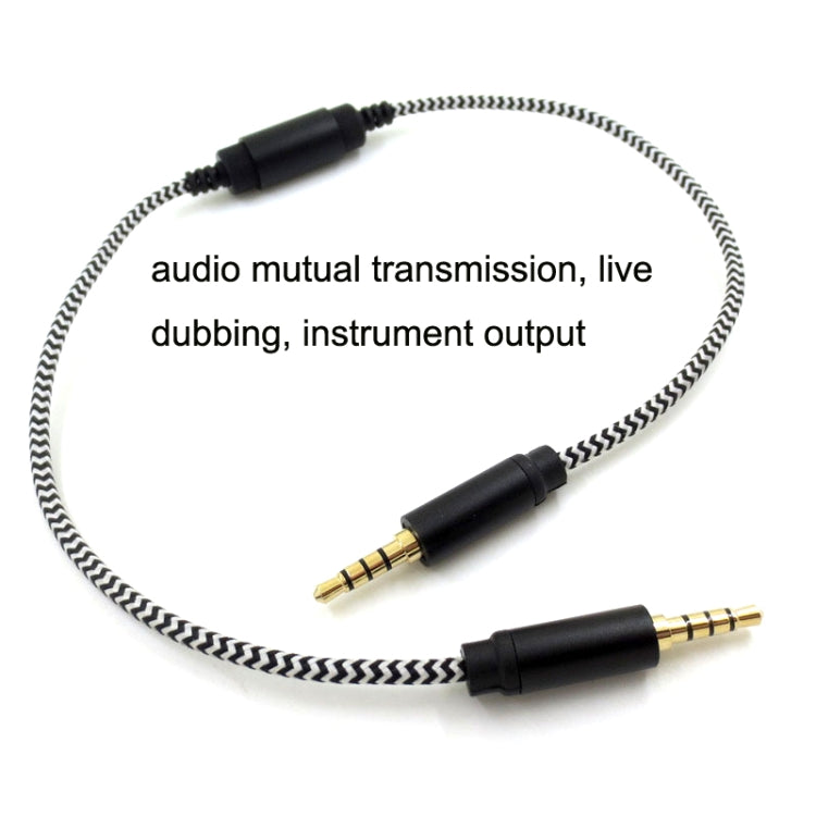 Mobile Phone 3.5mm Sound Card Cable Live Call Version Audio Wire Two-way Inter-recorder Internal Recording Cable, ZS0253 Black