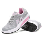 Womens Sneakers Thick Bottom Platform Shoes Mesh Breathable Rocker Shoes, 35, 36, 37, 38, 39, 40, 41, 42, 43