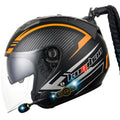 KUQIBAO Motorcycle Bluetooth Headset Double Lens Helmet With Braid, M, L, XL, XXL