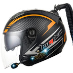 KUQIBAO Motorcycle Bluetooth Headset Double Lens Helmet With Braid, M, L, XL, XXL