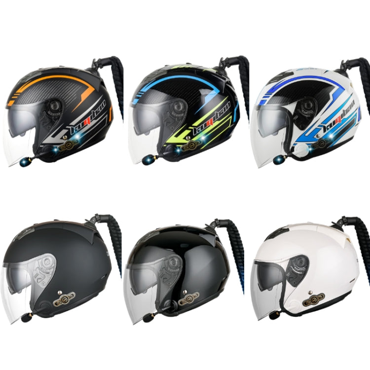 KUQIBAO Motorcycle Bluetooth Headset Double Lens Helmet With Braid, M, L, XL, XXL