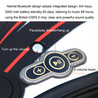KUQIBAO Motorcycle Bluetooth Headset Double Lens Helmet With Braid, M, L, XL, XXL