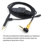 For BOSE 700 / QC25 / QC35 / OE2 3.5mm to 2.5mm Gaming Headset Audio Cable, ZS0213 Black
