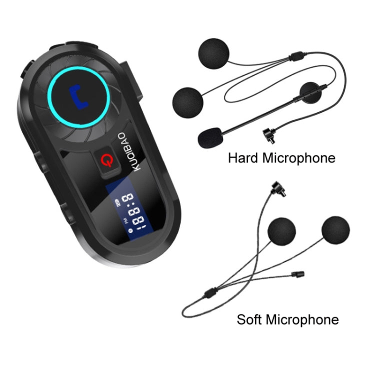 KUQIBAO Motorcycle Helmet Waterproof Bluetooth-compatible Headset With Screen
