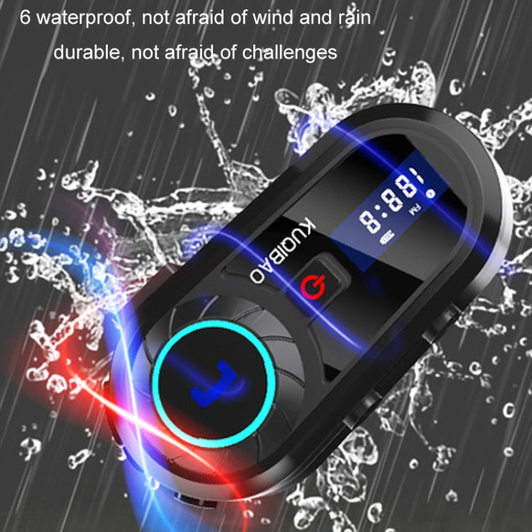 KUQIBAO Motorcycle Helmet Waterproof Bluetooth-compatible Headset With Screen