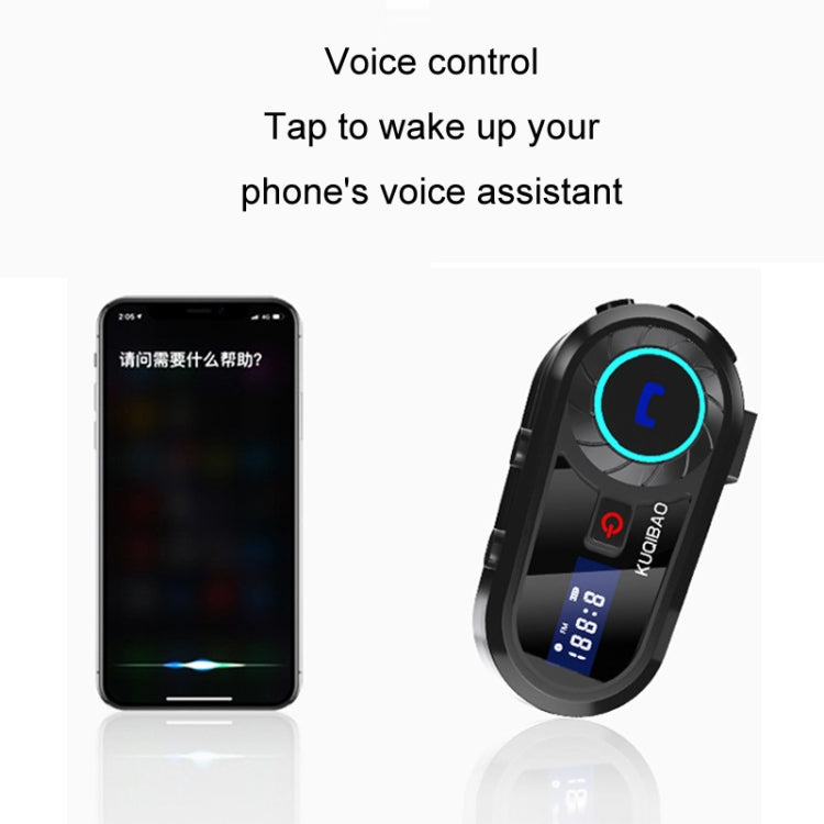 KUQIBAO Motorcycle Helmet Waterproof Bluetooth-compatible Headset With Screen