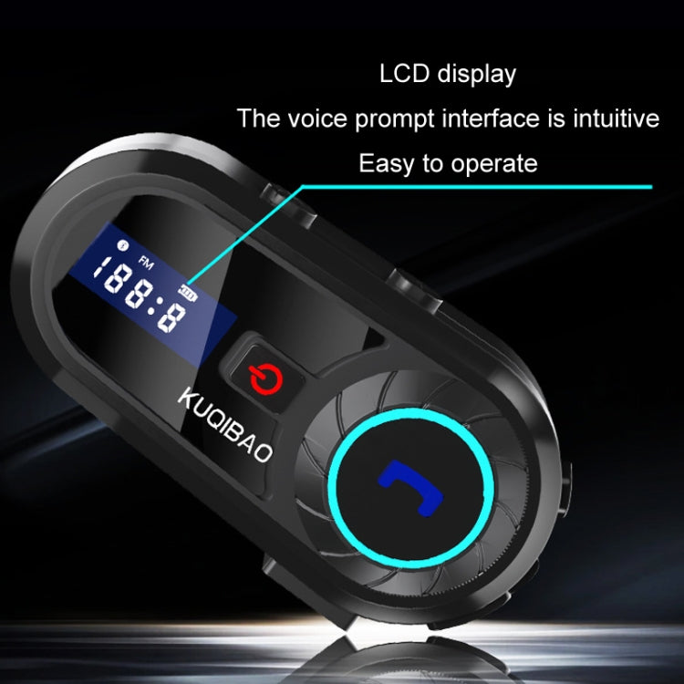 KUQIBAO Motorcycle Helmet Waterproof Bluetooth-compatible Headset With Screen