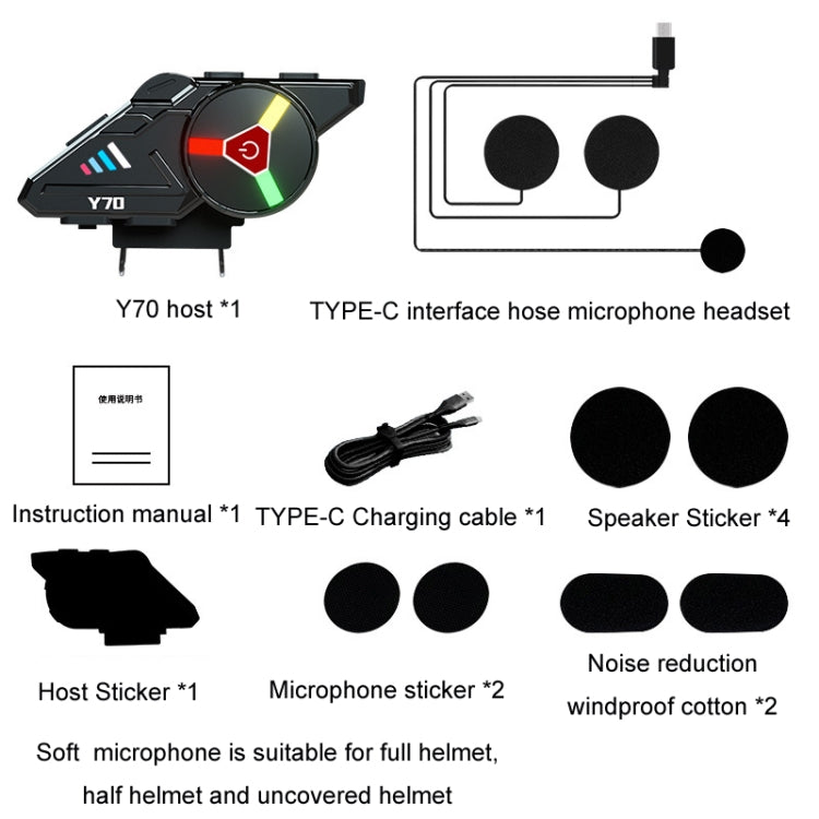 KUQIBAO Motorcycle Helmet Built-in Waterproof Bluetooth-compatible Earphone