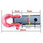 Solid Trailer Arm Off-Road Vehicle Rear Bumper Modified Traction Connector, Red, Black Red, Black Yellow