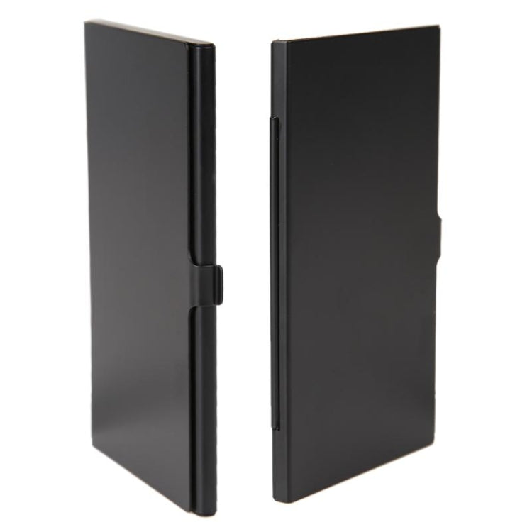 1SD+ 8TF  Aluminum Micro SD Cards Holder Pin Storage Box 9 solts for SD/ SIM/TF Memory Card, Black, Silver
