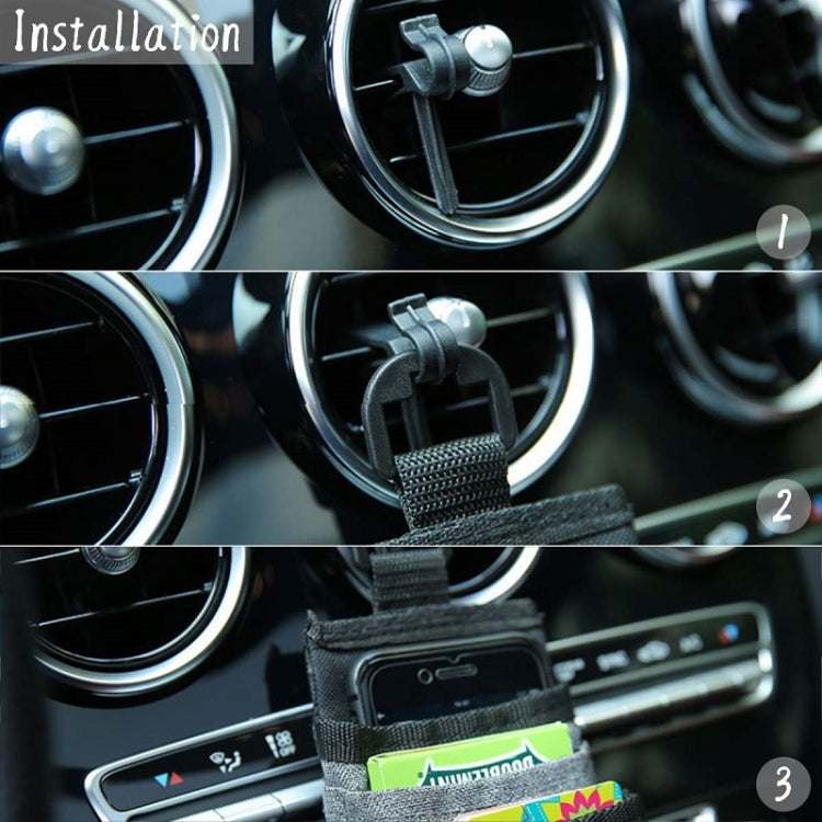 Vehicle Air Outlet Storage Bag Multi-function Document Change Storage Bag