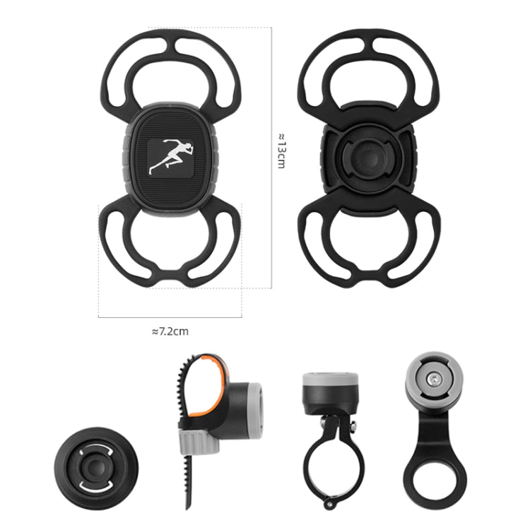 Bike Anti-vibration Silicone Cycling Fixed Mobile Phone Bracket, Strap Style, Handlebar Style, Settlement Style