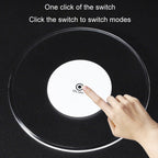 LED Light Up Acrylic Coaster Transparent Crystal Base, 100x4mm Round, 100x4mm Octagonal, 100x4mm Square