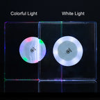 LED Light Up Acrylic Coaster Transparent Crystal Base, 100x4mm Round, 100x4mm Octagonal, 100x4mm Square