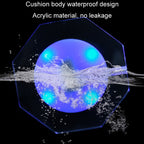 LED Light Up Acrylic Coaster Transparent Crystal Base, 100x4mm Round, 100x4mm Octagonal, 100x4mm Square