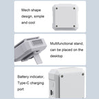 Outdoor Waist-mounted Lighting Fan with Power Function Multifunctional Bracket Hanging Neck Fan, DQ218 (White)