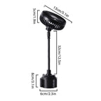 12V/24V High Wind Cooling USB Car Cup Holder Single Head Fan