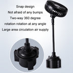 12V/24V High Wind Cooling USB Car Cup Holder Single Head Fan