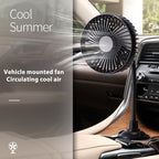 12V/24V High Wind Cooling USB Car Cup Holder Single Head Fan