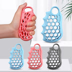 Honeycomb Elastic Finger Exerciser Hand Grip Strengthener Training Grip Ring, 20LB Pink, 40LB Light Blue, 60LB Gray