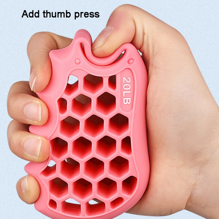 Honeycomb Elastic Finger Exerciser Hand Grip Strengthener Training Grip Ring, 20LB Pink, 40LB Light Blue, 60LB Gray