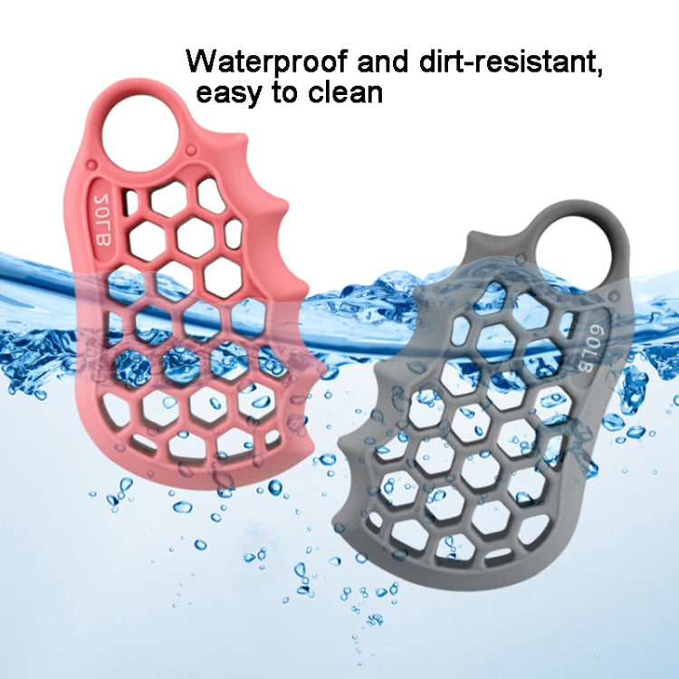 Honeycomb Elastic Finger Exerciser Hand Grip Strengthener Training Grip Ring, 20LB Pink, 40LB Light Blue, 60LB Gray