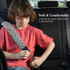 Car Seat Belt Protector Soft Extended Shoulder Pads, Black Ice Silk, Black Plush, Black Square, Purple Square, Rose Red Square, Beige Square, Milky White Plush, Grey