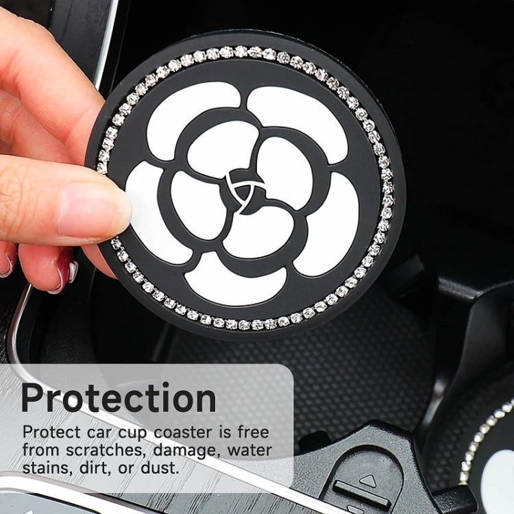 Car Water Cup Anti-skid Mat Door Slot Interior Modification Mat With diamond