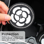 Car Water Cup Anti-skid Mat Door Slot Interior Modification Mat With diamond