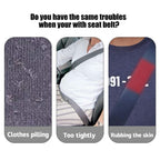 1pair Car Plush Seat Belt Embroidered Shoulder Pad Cover