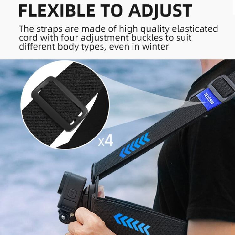 TELESIN  Chest Strap Mount Waistcoat Belt  Mount For Action Camera, GP-UCS-001