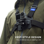 TELESIN  Chest Strap Mount Waistcoat Belt  Mount For Action Camera, GP-UCS-001