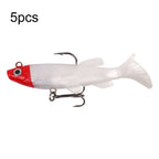 5pcs Roadrunner Soft Lures Leadheads Luminous Lures, Red White T Tail, Pink  T Tail, Blue  T Tail, Green  T Tail, Yellow  T Tail, White T Tail, Black T tail, Red Luminous Reel Tail, Blue Reel Tail, Green Reel Tail, Pink Reel Tail, Red Reel Tail        ...