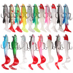 5pcs Roadrunner Soft Lures Leadheads Luminous Lures, Red White T Tail, Pink  T Tail, Blue  T Tail, Green  T Tail, Yellow  T Tail, White T Tail, Black T tail, Red Luminous Reel Tail, Blue Reel Tail, Green Reel Tail, Pink Reel Tail, Red Reel Tail        ...