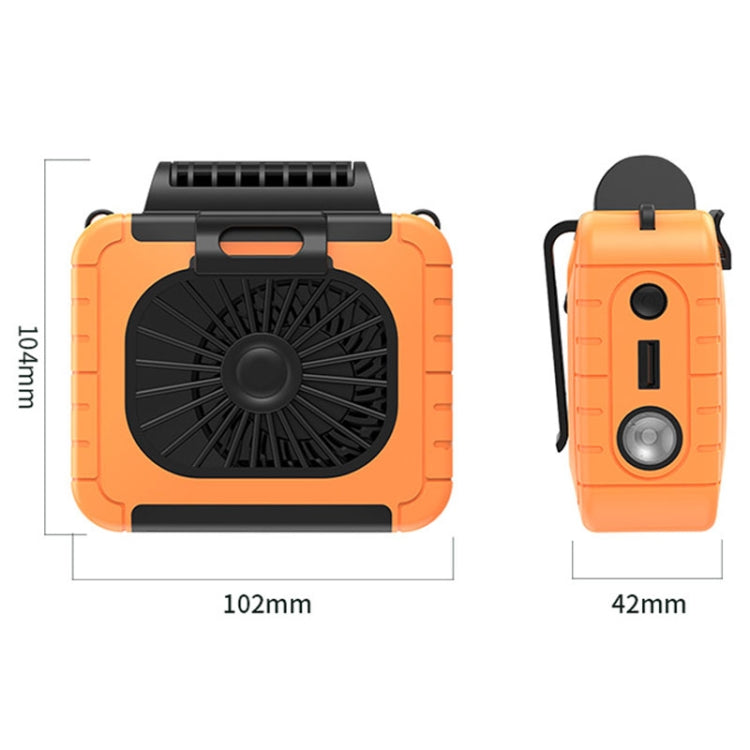 Outdoor Waist-Mounted Lighting Fan Multifunctional Bracket Hanging Neck Fan, F006 (Grass Green), F006 (Orange), F006 (Blue), F006, F006 (Pink), F006 (Yellow)