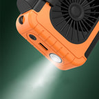 Outdoor Waist-Mounted Lighting Fan Multifunctional Bracket Hanging Neck Fan, F006 (Grass Green), F006 (Orange), F006 (Blue), F006, F006 (Pink), F006 (Yellow)