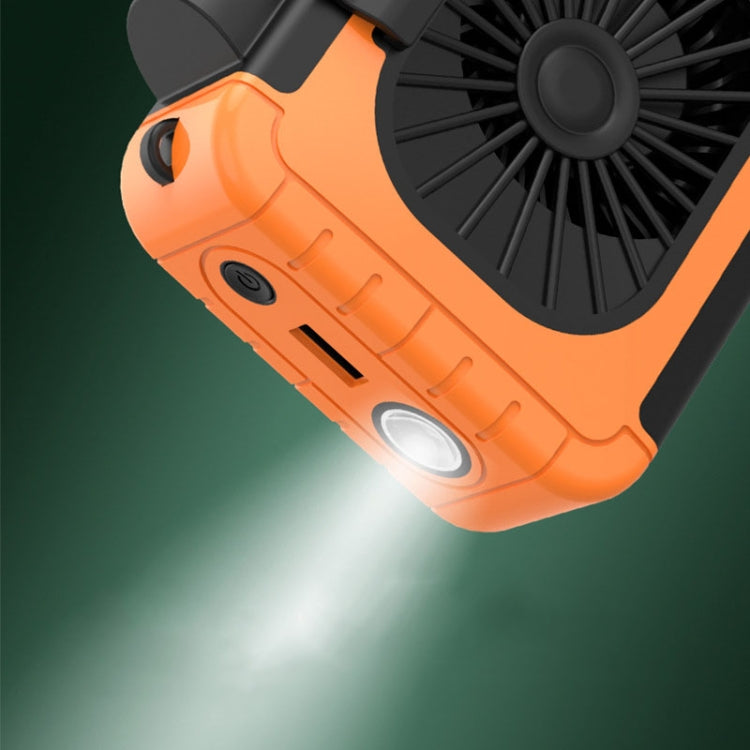 Outdoor Waist-Mounted Lighting Fan Multifunctional Bracket Hanging Neck Fan, F006 (Grass Green), F006 (Orange), F006 (Blue), F006, F006 (Pink), F006 (Yellow)