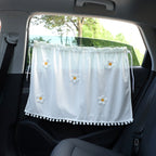 Car Sun Protection Blackout Curtain Cartoon Sunshade Curtain, Five Sunflowers, One Sun Flower, Yellow Pink Blue Flower, Green Blue Red Flower, Five Sun Flowers 1, Five Sun Flowers 2, Light Board White Curtain