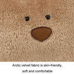 Car Cartoon Bear Plush Seat Upholstery Pillow, Headrest Brown, Lumbar Pillow Brown, Headrest White, Lumbar Pillow White