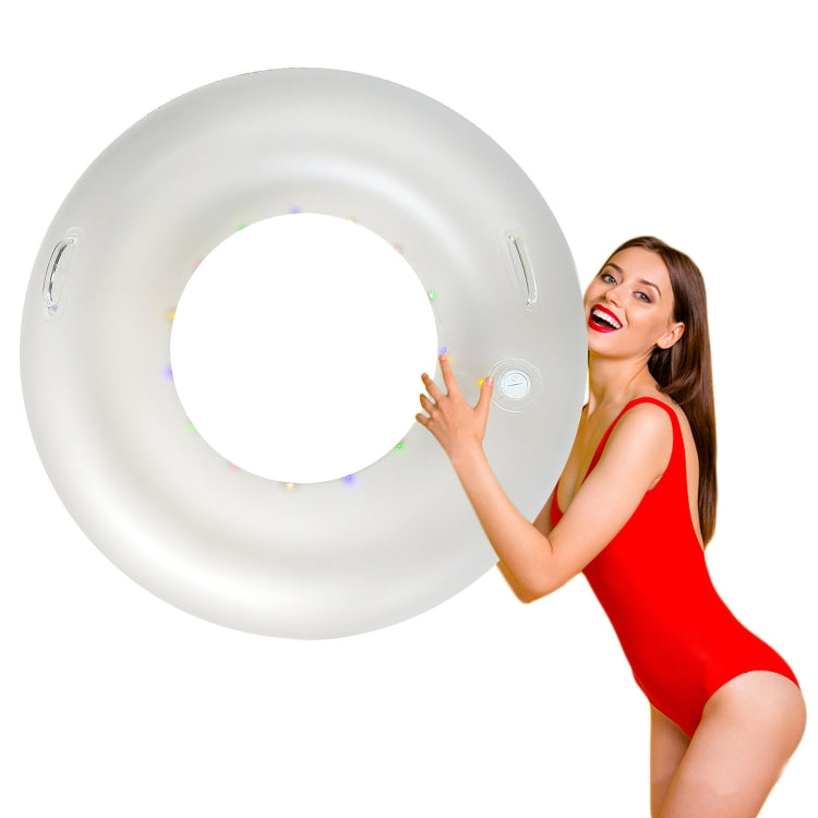 Inflatable Swimming Rings With Colorful Led Lights, Children 56cm, Adult 100cm