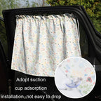 Car Heat Insulation Blackout Cartoon Cotton Sunshade, Rabbit, Striped Blue Rabbit, Coffee Wave Point, Small Floral, Pony, Pink, Blue Flower, Cherry, Long Ears Rabbit