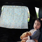 Car Heat Insulation Blackout Cartoon Cotton Sunshade, Rabbit, Striped Blue Rabbit, Coffee Wave Point, Small Floral, Pony, Pink, Blue Flower, Cherry, Long Ears Rabbit