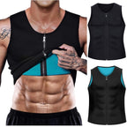 Men Fitness Corset Neoprene Sports Tummy Control Shapewear Zipper Tank Top Workout Wear, S, M, L, XL, XXL, 3XL, 4XL