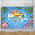 80x120cm Summer Pool Party Decoration Backdrop Swimming Ring Photography Background Cloth