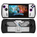 For ASUS Rog Ally Game Console PC+TPU Protective Case Cover With Bracket, PC+TPU  Black+Transparent, PC+TPU White+Transparent