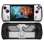 For ASUS Rog Ally Game Console PC+TPU Protective Case Cover With Bracket, PC+TPU  Black+Transparent, PC+TPU White+Transparent