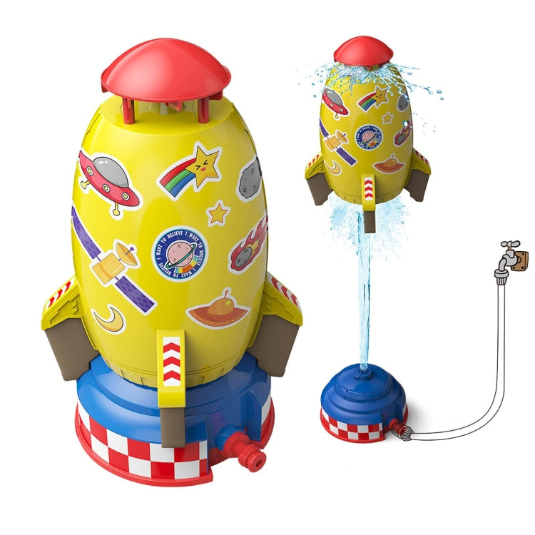 Rotating Sprinkler Flying Children Water Toys, Yellow Rocket + Joint, Yellow Rocket + 2 Joints + 3m Tube, Yellow Rocket + 2 Joints + 5m Tube