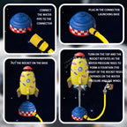 Rotating Sprinkler Flying Children Water Toys, Yellow Rocket + Joint, Yellow Rocket + 2 Joints + 3m Tube, Yellow Rocket + 2 Joints + 5m Tube