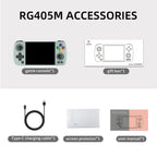 ANBERNIC RG405M Handheld Game Console 4 Inch IPS Touch Screen Aluminum Alloy Android 12 System, 128G+128G 3100+Games, 128G+256G 4000+Games