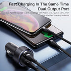 Yesido Y48  60W Car Fast Charger Aluminum Aluminum Double Type-C/USB-C Port Car Charger, Y48